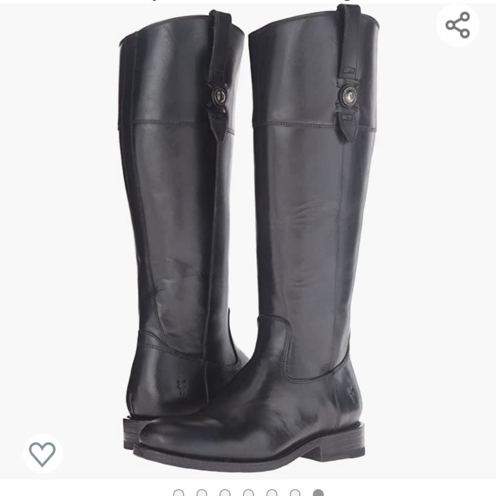 Frye Women's Jayden Button Tall Black Leather Boot US 6M